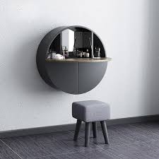 modern round wall mount makeup vanity