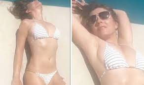 Elizabeth hurley shared a rare glimpse of her workout routine in a new instagram video, and she's rocking a string bikini. Liz Hurley Instagram Star Turns Up The Heat As She Writhes Around In Racy Instagram Video Celebrity News Showbiz Tv Express Co Uk