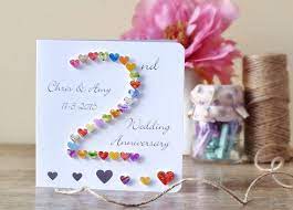 2nd Wedding Anniversary Card Handmade Personalised Second 2nd Etsy 2nd Wedding Anniversary Wedding Anniversary Cards Anniversary Cards Handmade