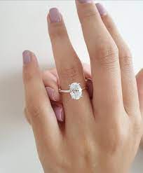 Oval Diamond Engagement Ring 1 62carat Oval Shape 14k White Etsy Oval Diamond Engagement Ring Oval Diamond Engagement Dream Engagement Rings
