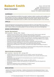 Senior Accountant Resume Samples Qwikresume