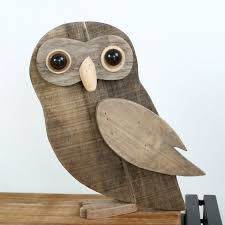 Vintage Wooden Animal Decorations Recyclart Wooden Owl Wooden Crafts Wood Animal
