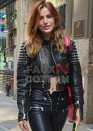 Buy Bella Thorne Studded Rider Jacket Riders Jacket Leather Jacket Jackets