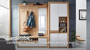 Vladon garderobe wandgarderobe carlton set 2, korpus in weiß matt/paneel in schwarz hochglanz. Garderoben Gunstig Online Kaufen Mobelix