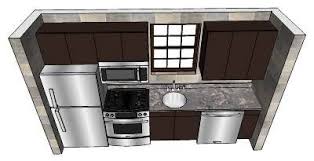 3d Warehouse View Model One Wall Kitchen Kitchen Appliances Layout Small Basement Kitchen