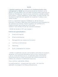 Aujourd'hui, les formations proposées en école de commerce sont nombreuses et permettent aux étudiants de faire carrière dans le secteur de leur choix. Iscae Economie Business
