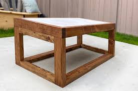 Charahome introduces a classical table to hold your coffee cups beside sectionals. How To Build An Outdoor Concrete Coffee Table True Value