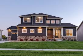 Hubbell Homes Deep Blue Exterior Home Custom Home Builders Custom Homes Home Builders