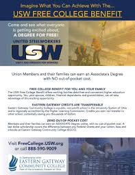 Jul 01, 2021 · both programs are now enrolling for classes starting august 16, 2021. Usw Free College Benefit Local 8 957 Morgantown Wv
