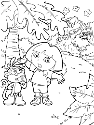 Mickey and minnie mouse coloring pages. Dora The Explorer Dora And Boots Are Looking For Something That Swiper Stole