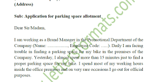 A letter of request is an official document and should be written in formal way. Letter To Society Or Office For Car Bike Parking Space Allotment