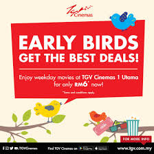 And public holiday)* book now! Tgv Cinemas Any Movie Ticket Rm6 1 Utama Before 12pm Every Weekday