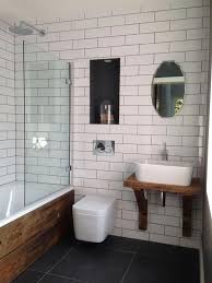 40 The End Of Brick Wall Bathroom Pecansthomedecor Brick Bathroom Small Bathroom Sinks White Tiles Grey Grout