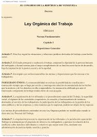 Número total de libros encontrados: Https Www Ilo Org Dyn Travail Docs 2027 Ley Organica Del Trabajo Pdf