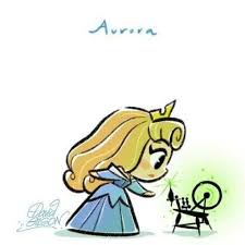 Princess Aurora From Sleeping Beauty Cursed Spinning Wheel Kawaii Disney Disney Princess Drawings Princess Cartoon