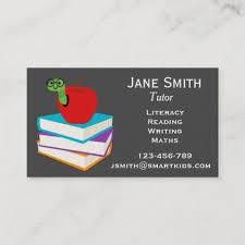 Although an online tutoring job can offer a great way to earn extra cash, having your own tutoring business working from home can be rewarding. Freelance Literacy Tutor Or Teacher For Kids Business Card Zazzle Com Teacher Business Cards Tutoring Business Business Card Design Minimalist