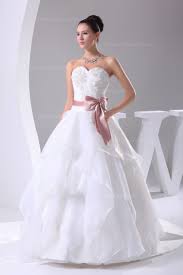 Sweetheart A Line Princess Organza Wedding Dress With Colored Sash A Line Wedding Dress Wedding Dresses Lace Cute Wedding Dress