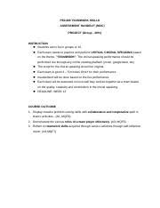 A country that belongs to all malaysians with a shared history and. Project Guideline Docx Pec400 Teamwork Skills Assessment Handout Moc Project Group 40 Instruction Students Are To Be In Groups Of 10 Each Team Needs Course Hero