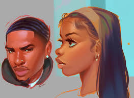 2 am studies from like earlier this morning lol. , #drawingwhileblack  #blackart
