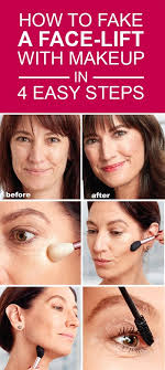 Fake A Face Lift With Makeup Makeup Tips To Look Younger Skin Care Wrinkles Skin Cream Anti Aging