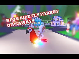 Neon Ride Fly Parrot Giveaway Roblox Adopt Me Cartoon Wallpaper Iphone Owls Drawing Roblox
