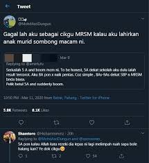Kumpulan kata kata motivasi bijak singkat sukses pendidikan penyemangat jiwa dan hati. Gagallah Aku Sebagai Cikgu Mrsm Cemerlang Tapi Gagal Jadi Manusia Guru Kesal Bekas Pelajar Sekolah Pandai Perlekeh Result 5a Pekerja Shell Viral Mstar