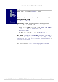 For rotating shift work schedules. Pdf Shift Work Sleep And Sleepiness Differences Between Shift Schedules And Systems