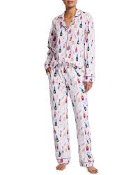 Женская пижама и халат bed head pajama set size m 100% fine cotton 2 piece pajamas pink circles. Bedhead Pajamas Pass The Champagne Long Sleeve Pajama Set Big Apple Buddy