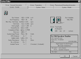 On this page you are able to calculate a speaker enclosure with thiele/small parameter. True Audio Loudspeaker Design Tutorial Page 4