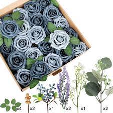 Maybe you would like to learn more about one of these? Buy Artificial Flowers For Valentine S Day Flowers Foam Rose Dusty Blue Fake Roses Flower Combo With Stem For Diy Wedding Bouquets Centerpieces Party Baby Shower Home Decorations Online In Germany B082wzg64b