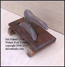 Built To Order New Hat Making Tool Foot Tolliker Millinery Black Walnut Wood Walnut Wood Hat Making