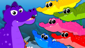 Five Crocodiles Went Swimming One Day Nursery Rhymes Kids Colors Songs Baby Rhymes Colors Scarycolors Sca Color Songs Nursery Rhymes Coloring For Kids