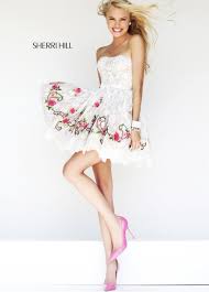 Online shopping for white prom dress from a great selection of clothing & accessories at incredibly competitive prices with guaranteed quality. Short White Prom Dresses With Pink Details 2014 Prom Night Styles