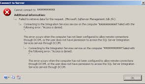 I get windows was unable to open service control manager database on 'computer name' error 5: Ssis Access Denied Error In Sql Server Management Studio