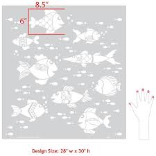 This helps all your kids feel like decorating is a fun family activity. Fish Tales Wall Stencils For Diy Nursery Decor Royal Design Studio Stencils