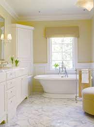Definitely, you don't need to use yellow paint to have a yellow themed bathroom instead you may use other decorating ideas that have a touch of yellow. 25 Cheerful Yellow Bathroom Decor Ideas Shelterness
