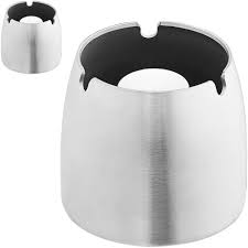 By ellen ray updated august 30, 2017. 2 X Ashtray Stainless Steel For In And Outdoor Use Windproof Ash Tray Non Slip H X D 7 5 X 8 Cm Silver