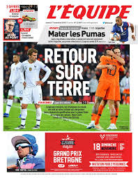 L'equipe a dévoilé son équipe type de l'année en top 14. L Equipe Retour Sur Terre Avec La Defaite Des Bleus Facebook