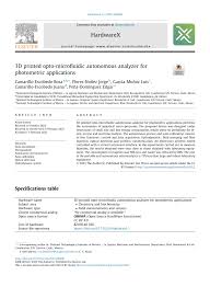 PDF) 3D printed opto-microfluidic autonomous analyzer for photometric  applications