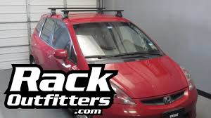 2017 honda fit / fit sport thule roof rack and canyon cargo basket. Honda Fit Thule Rapid Traverse Black Aeroblade Roof Rack 07 08 By Rack Outfitters Youtube