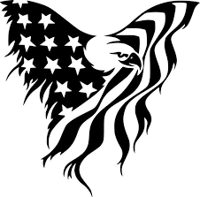 Black And White American Flag Eagle Decal Clothes Design American Flag Decal Vinyl Eagle Art