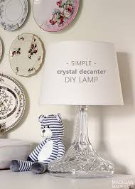 Diy Lamp Made From A Crystal Decanter Bottle Diy Crystals Crystal Lamp Lamp