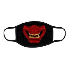 Waruikashu 57 2 mmd mask dl! Red Demon Mask Flat Face Mask Lookhuman