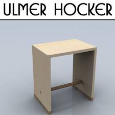 1954 Ulmer Hocker Stoll 3d Model Poef Bijzettafel