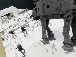 Custom vintage star wars esb hoth turret defense diorama backdrop. The Battle Of Hoth From Star Wars Recreated As A Tabletop Gaming Table For The Salute 2015 Wargaming Show In The Uk