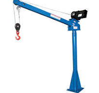 Steel DC Powered, Jib Crane, 3-5 Ft. Boom, 2,000 lb., Blue