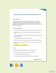 As we'll explain in a minute, administrative assistants can fill many different roles, so you should customize your template based on what your administrative assistant's job responsibilities. Hotel Chief Engineer Job Description Template Free Pdf Google Docs Word Apple Pages Template Net Job Description Template Motivation Letter For Job Job Description
