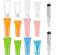 BENECREAT 24PCS 5ml/10ml 6-Colors Plastic Squeeze Tubes Travel Size Makeup  Sample Bottles with 4PCS Funnel and 2PCS 5ml Syringe for Lotion, Cream, ...