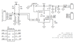 A general encoder's block diagram. Digital Potentiometer Using Optical Encoder Schematic Electronics Lab Com