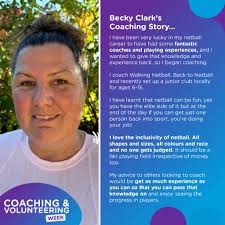 🗣️ “It empowers women, making them much more confident off court. I am  lucky I get to do that every day and give back my experience and knowledge  of netball.” Becky is